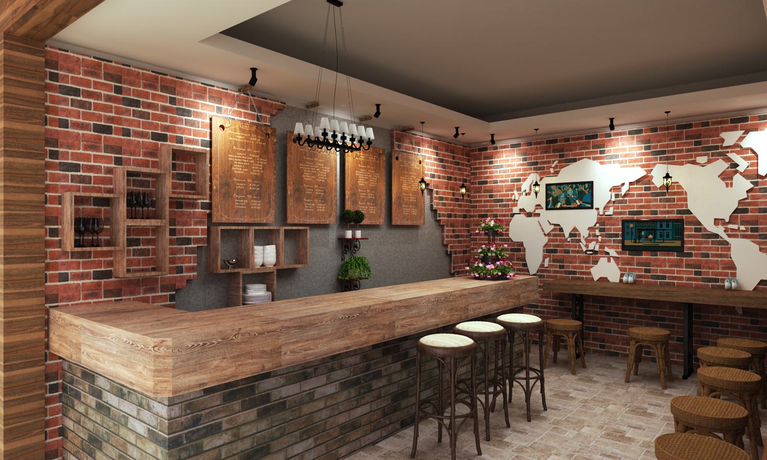 78㎡咖啡店，商場負(fù)一層，想要個(gè)溫馨點(diǎn)的裝修方案